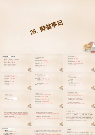 八年级语文下册 第六单元 28(醉翁亭记)习题课件 (新版)新人教版 课件