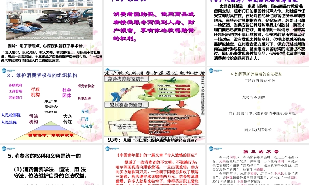 八年级政治上册 第9课 依法保护消费者的合法权益课件 鲁教版 课件