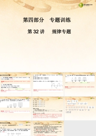 中考数学 第三十二讲 规律专题复习课件