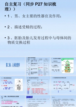 九年级生物 第四单元第二章人体的营养课件 人教新课标版 课件