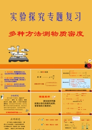 九年级物理 多种方法测物质的密度课件 人教新课标版 课件