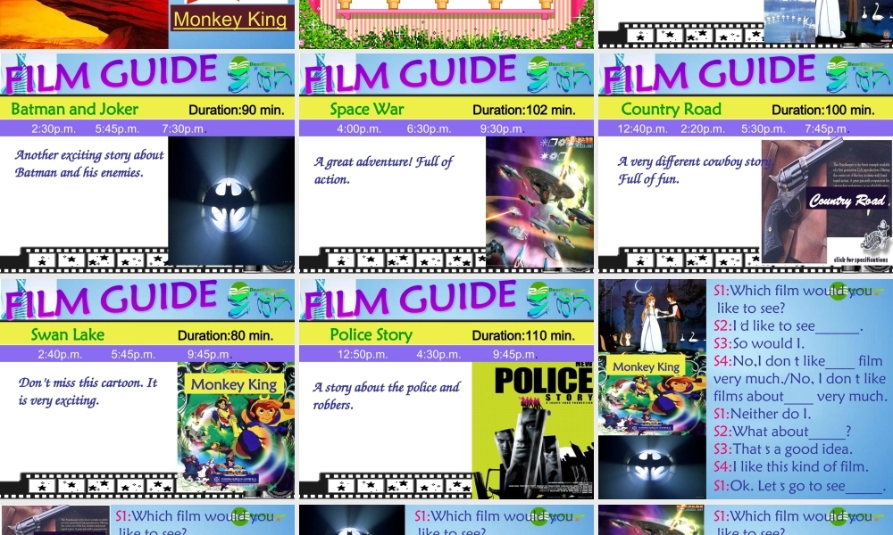 七年级英语下册 Module 4 Unit 1 Going to see a film课件 牛津沈阳版 课件