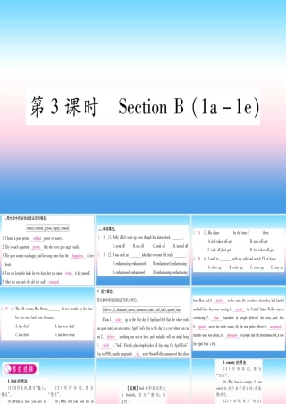 九年级英语全册 Unit 12 Life is full of the unexpected(第3课时)Section B(1a 1e)课堂导练课件(含中考真题)(新版)人教新目标版 课件