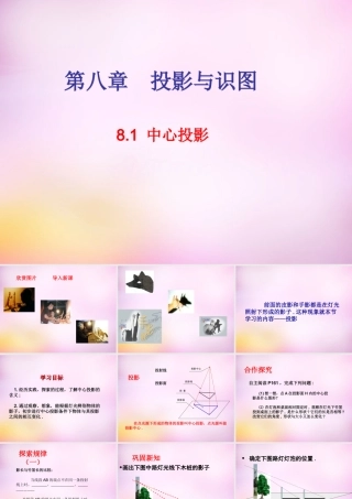 九年级数学下册 81 中心投影课件 (新版)青岛版 课件
