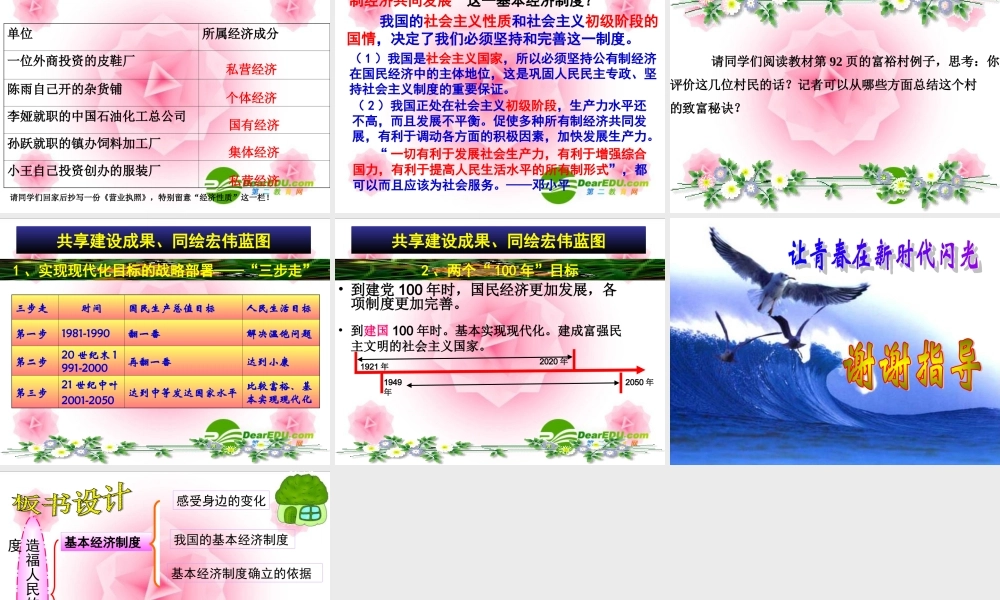 九年级政治 七课第一框(造福人民的经济制度)课件 人教版 课件