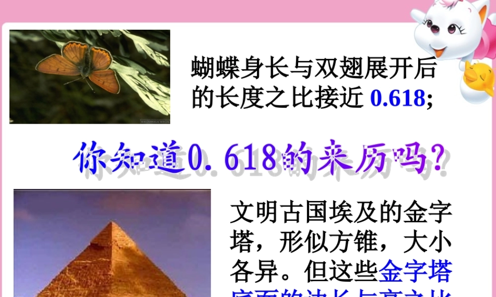 九年级数学上册 41比例线段第三课时课件 浙教版 课件