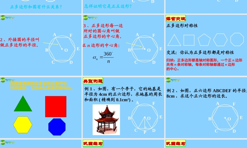 九年级数学上册(57 正多边形与圆 苏科版 学案