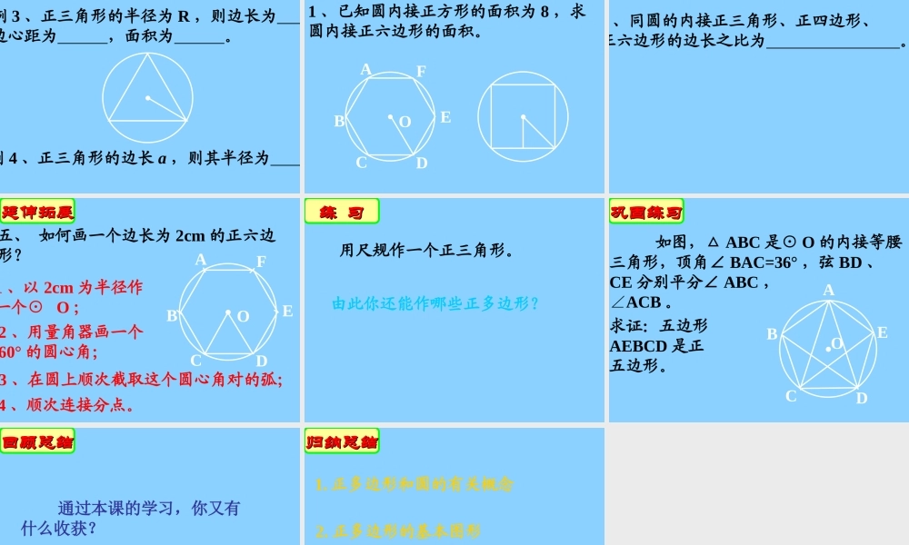 九年级数学上册(57 正多边形与圆 苏科版 学案