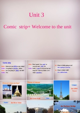 八年级英语上册 Unit 3 A day out comic strip welcome to the Unit课件1 牛津版 课件