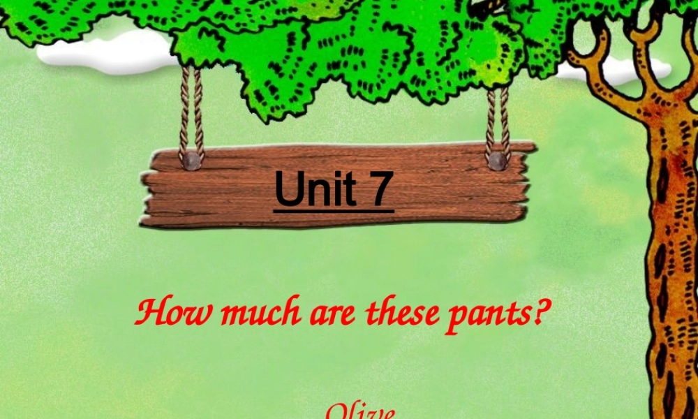 七年级英语上册 Unit7 How much are these pants课件 人教新目标版 课件