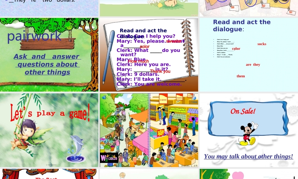 七年级英语上册 Unit7 How much are these pants课件 人教新目标版 课件