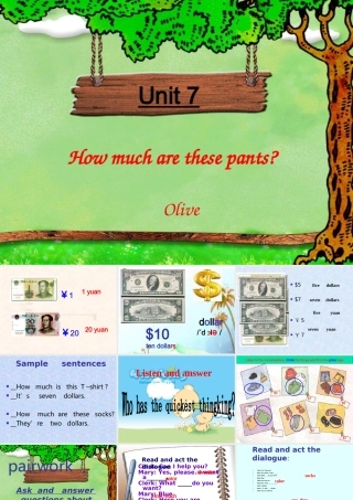 七年级英语上册 Unit7 How much are these pants课件 人教新目标版 课件