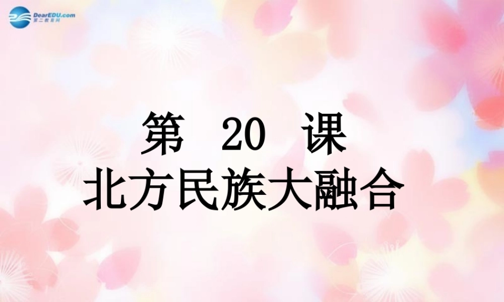 中学七年级历史上册(第北方民族大融合)课件 新人教版 课件