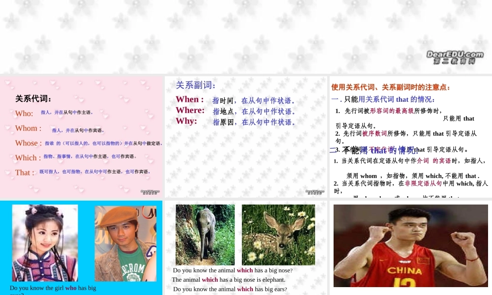 人教版初三英语定语从句专项复习 课件