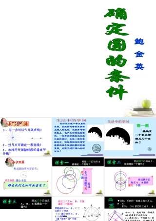 九年级数学(确定圆的条件)课件