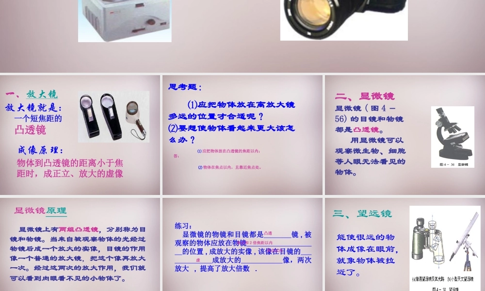 八年级物理全册 4.6 神奇的眼睛课件 (新版)沪科版 课件