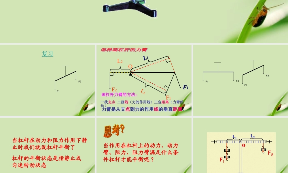 九年级物理上册 杠杆平衡条件1课件 苏科版 课件