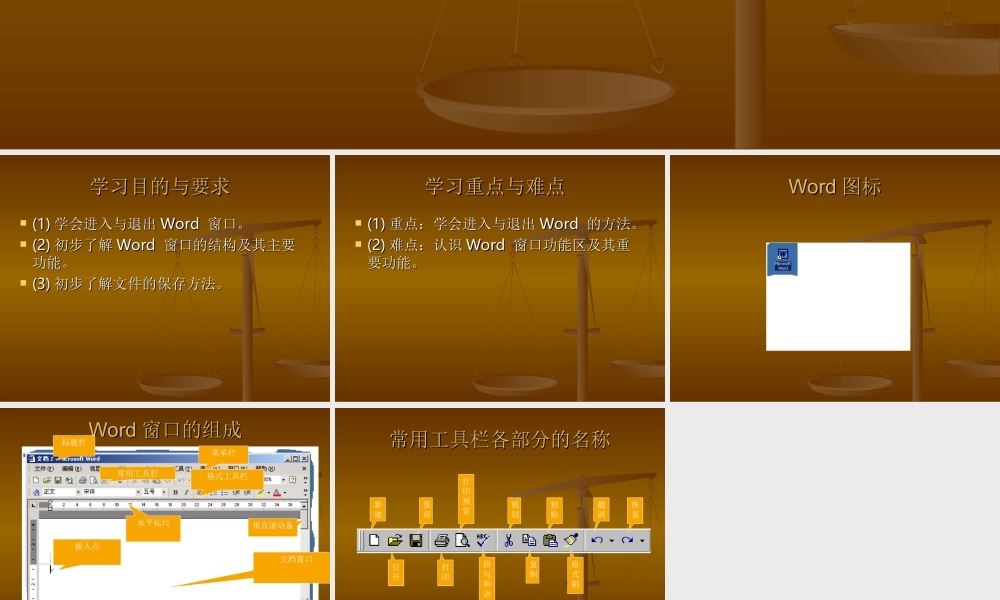 信息技术word初识 课件