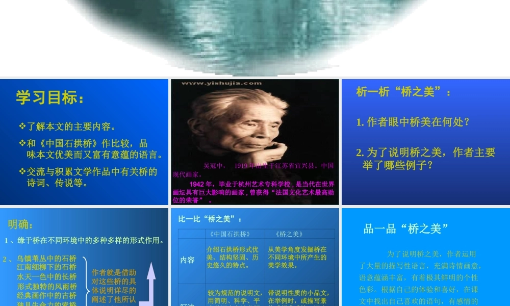 八年级语文上册(桥之美)优秀实用课件 人教新课标版 课件