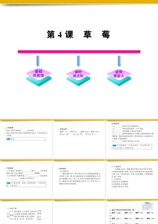 九年级语文上册 第4课 草莓配套课件 语文版 课件