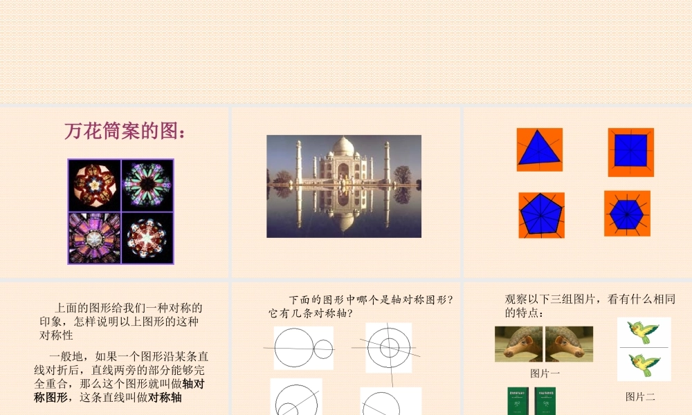 八年级数学生活中的轴对称课件 苏科版 课件