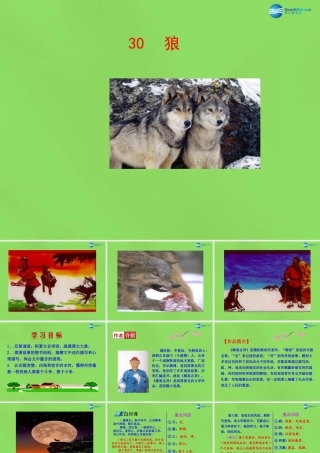 中学七年级语文下册(第30课 狼)课件 新人教版 课件