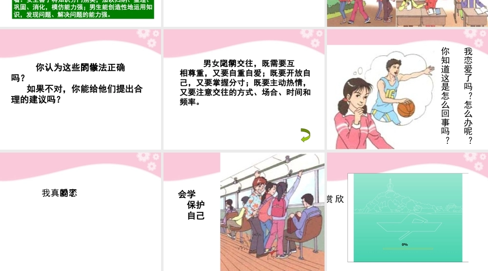 八年级政治上册 第3课 第二框 男生女生课件 人教新课标 课件