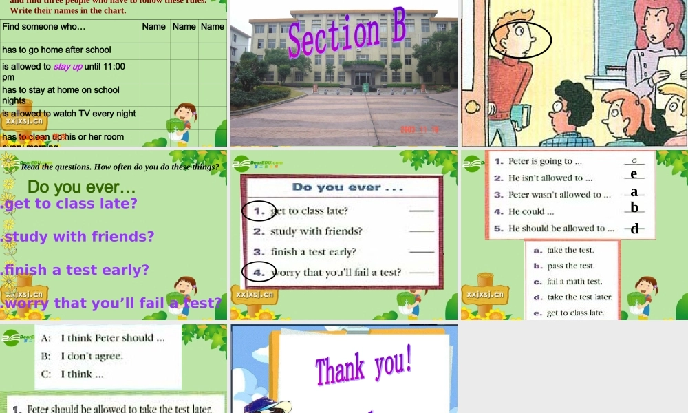 九年级英语：Unit3 Teenagers period3课件  人教新目标版 课件