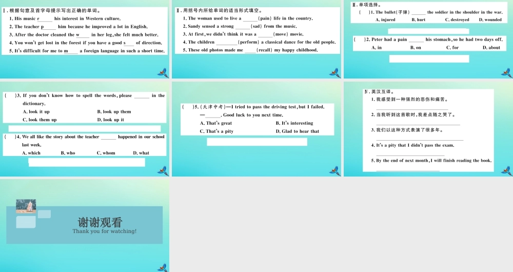 九年级英语全册 Unit 9 I like music that I can dance to(第4课时)习题课件 (新版)人教新目标版 课件