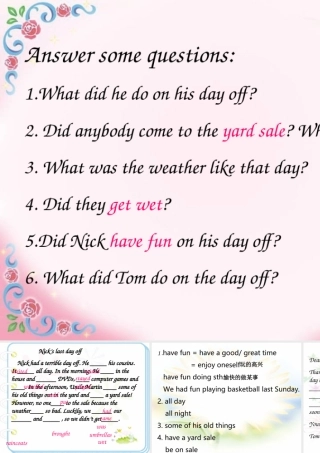 初二英语(Unit 8 How was your school trip)ppt课件(四) 八年级英语(Unit 8 How was your school trip)课件 八年级英语(Unit 8 How was your school trip)课件