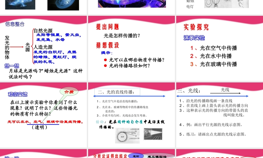 八年级物理上册 一光的传播规律课件 北师大版 课件