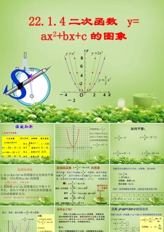九年级数学上册 2214 二次函数 yax2bxc的图象课件 (新版)新人教版 课件