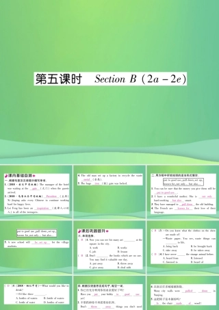九年级英语全册 Unit 13 We re trying to save the earth(第5课时)课件 (新版)人教新目标版 课件