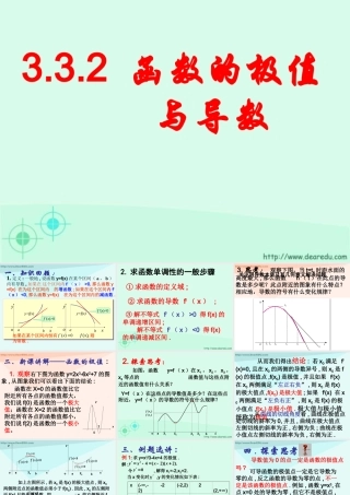 函数的极值与导数 高二数学导数及应用课件包 人教版 高二数学导数及应用课件包 人教版