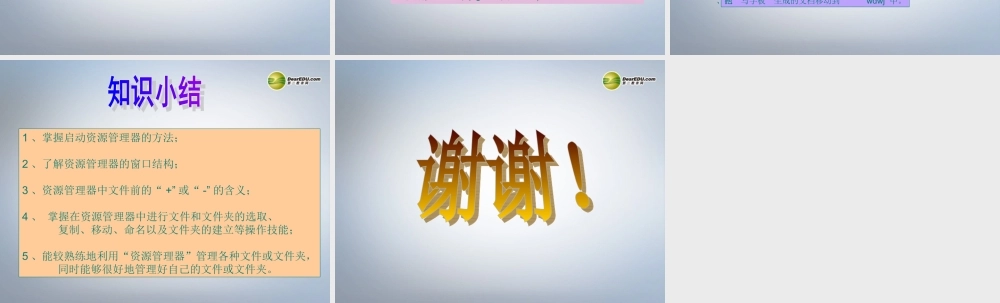 四川省七年级信息技术下册 第8课(认识 资源管理器 )课件 新人教版 课件