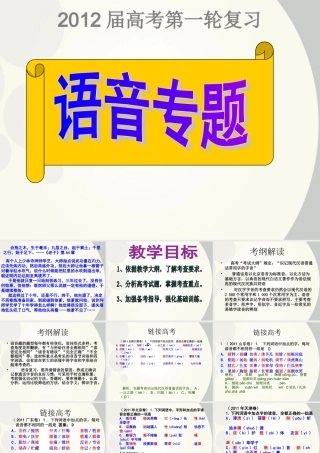 广东省深圳市宝安区一中高三语文 语音复习课件