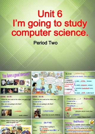 八年级英语上册 Unit 6 I m going to study computer science Period 2课件 (新版)人教新目标版 课件