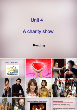 八年级英语下册 Unit 4 A charity show Reading课件 牛津版 课件