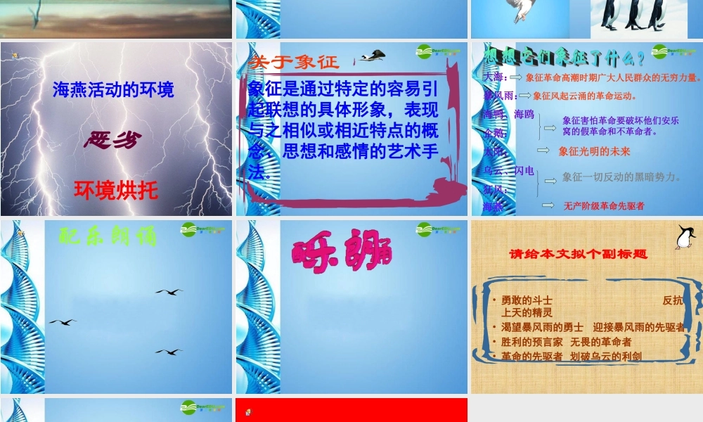 八年级语文下册(海燕)课件 苏教版 课件