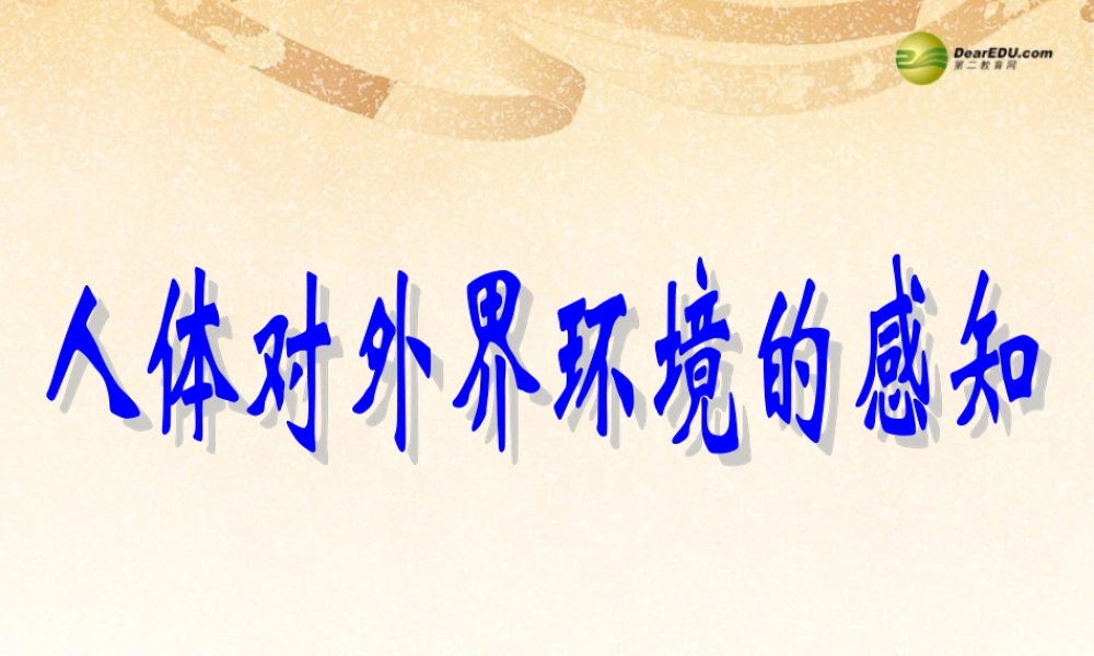 八年级生物下册 第六章 人体对外界环境的感知复习配套课件1 鲁科版 课件