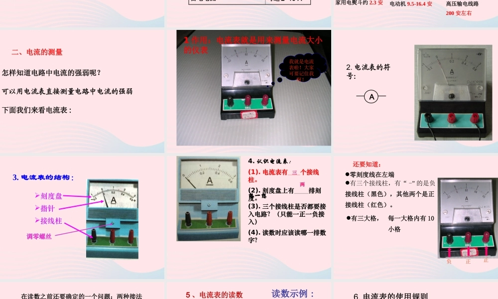 九年级物理全册 154电流的测量课件 (新版)新人教版 课件