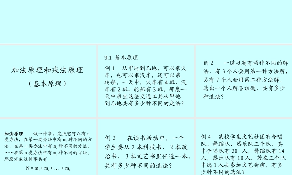 排列与组合 高二数学加法与乘法原理二项式定理课件集合二 人教版 高二数学加法与乘法原理二项式定理课件集合二 人教版