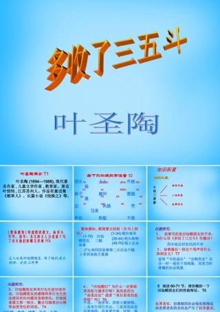 九年级语文上册 8 多收了三五斗课件 苏教版 课件