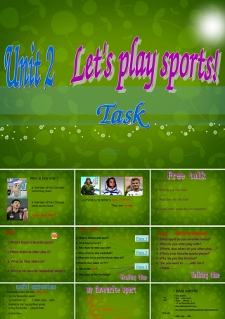 七年级英语上册 Unit 2 Let's play sports Task课件 (新版)牛津版 课件