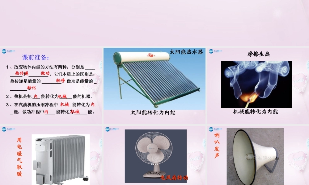 九年级物理全册 143 能量的转化和守恒教学课件 (新版)新人教版 课件