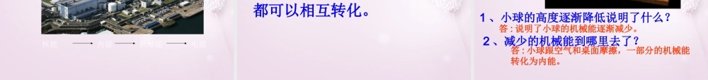 九年级物理全册 143 能量的转化和守恒教学课件 (新版)新人教版 课件