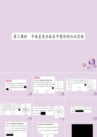 九年级数学上册 第22章 相似形 224 图形的位似变换 第2课时 平面直角坐标系中图形的位似变换作业课件 (新版)沪科版 课件