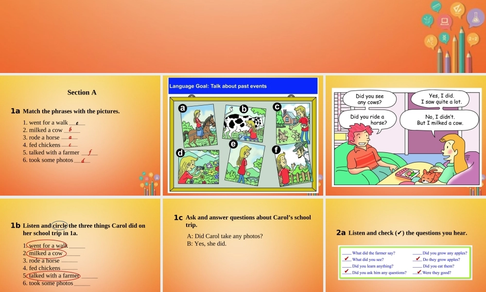 山东省郓城县随官屯镇七年级英语下册 Unit 11 How was your school trip课件 (新版)人教新目标版 课件