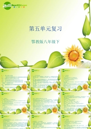 八年级语文下册：第五单元复习课件鄂教版 课件