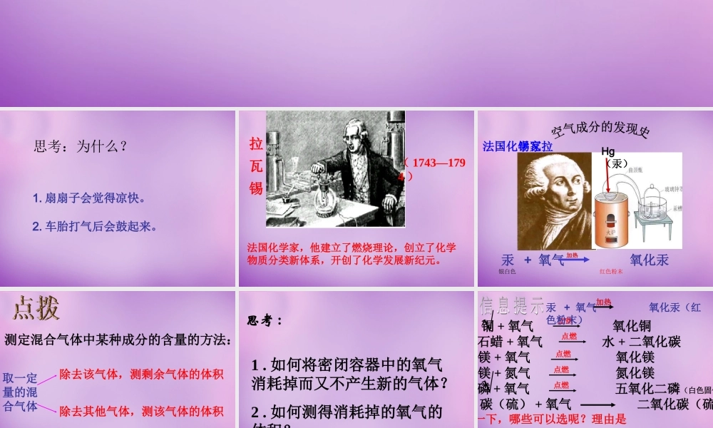 中学九年级化学上册 2.1 空气课件 (新版)新人教版 课件